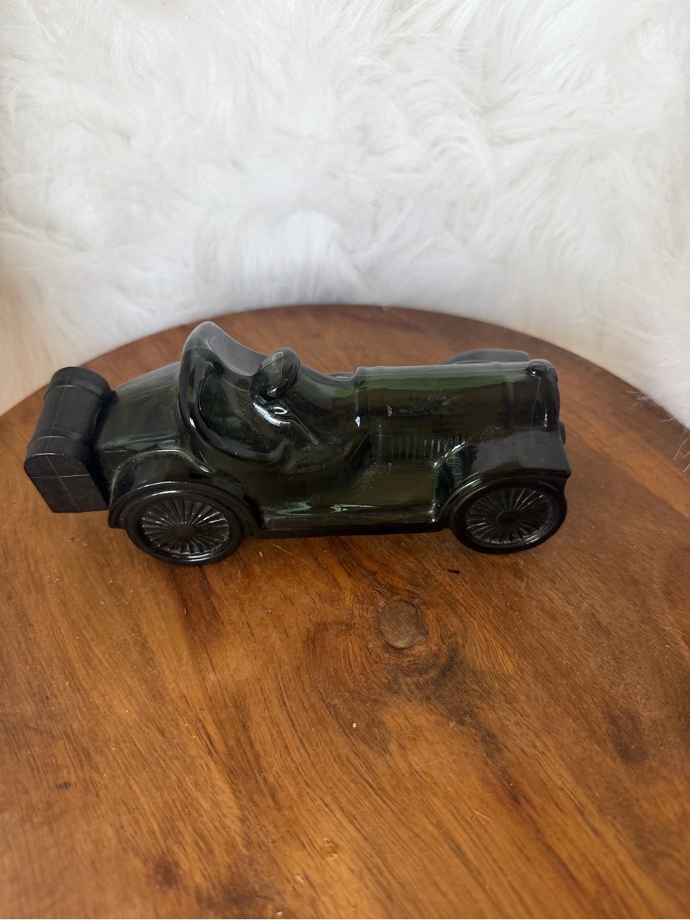 Avon Dark Green Glass Antique Car Figure